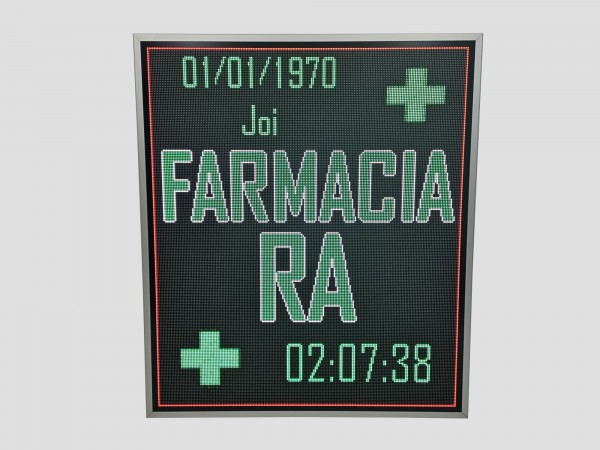 Reclama luminoasa LED 1050mm x 1210mm FULL COLOR pentru FARMACIE